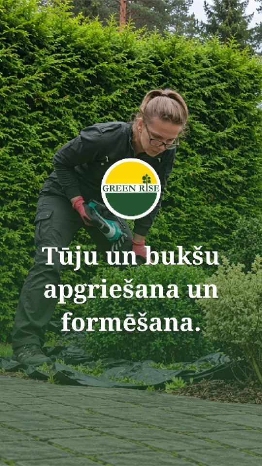 Green Rise speciāliste apgriež dārza augus